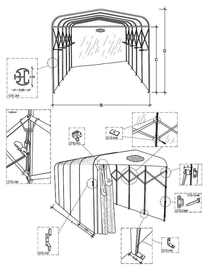 Faltgarage, Carport, Garage