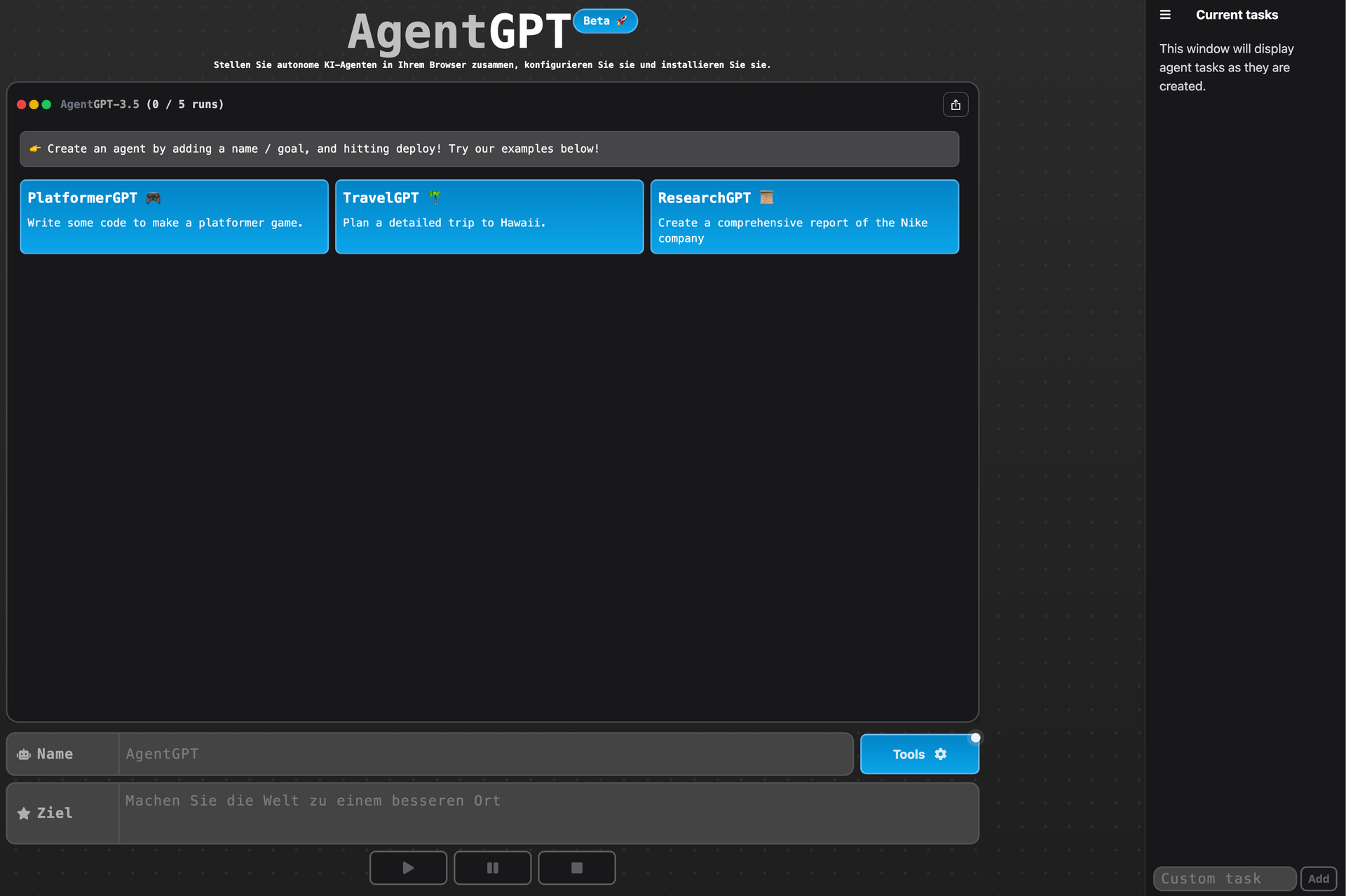 AgentGPT eine Übersicht