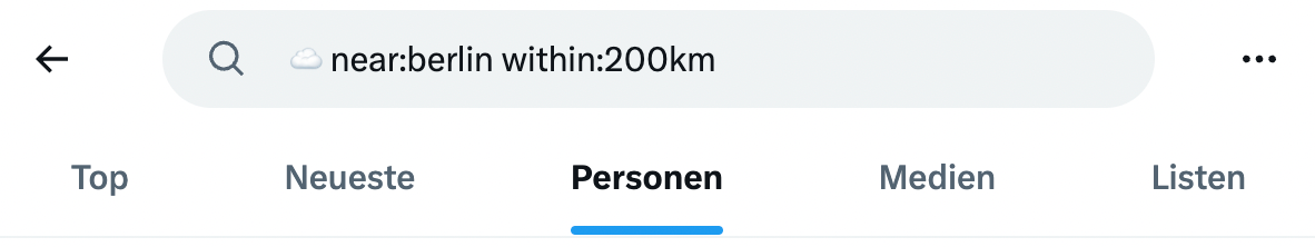 X-Ray Suche Einschränkung Radius