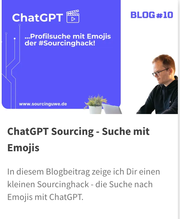 ChatGPT Suche mit Emojis im Active Sourcing
