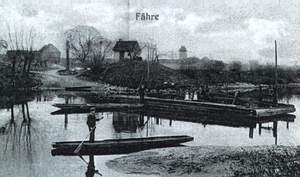 Holzkahn und Wagenfähre