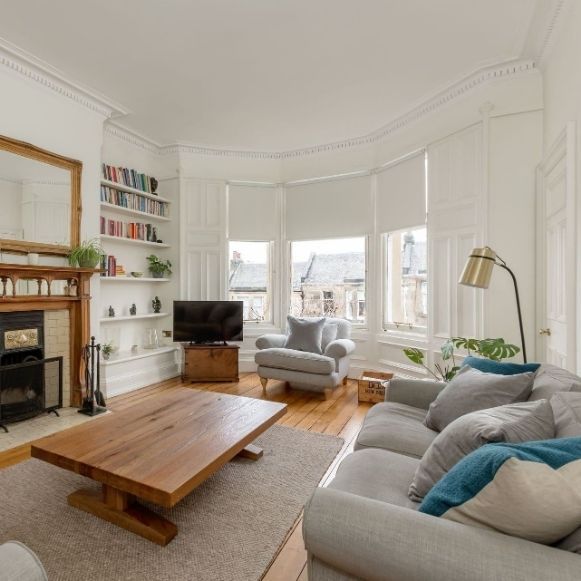 photo of a recently decorated living room in edinburgh