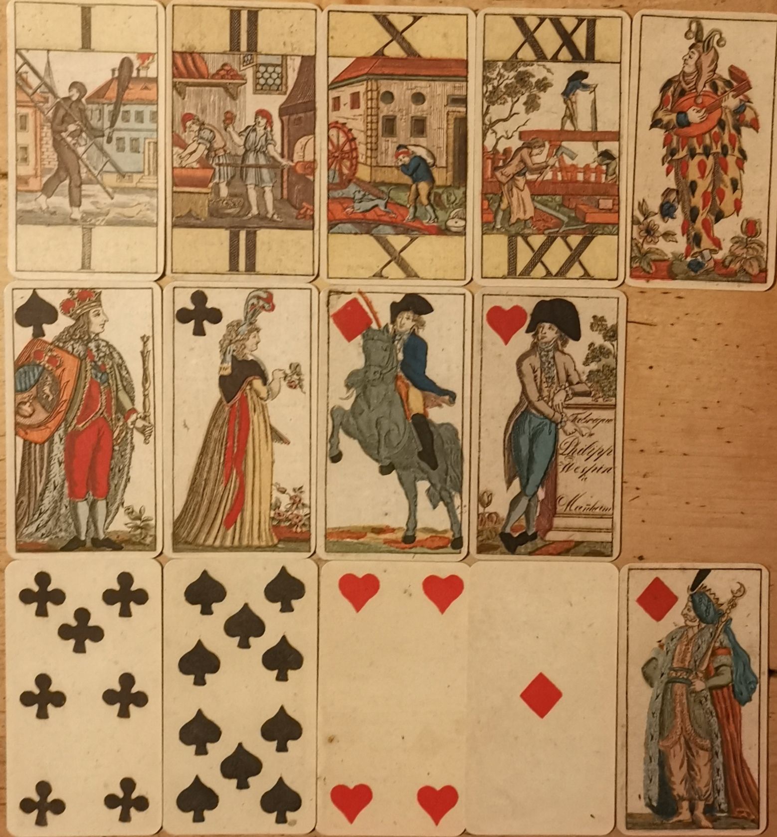 Wespin Mannheim Cego alte Spielkarten Tarok, Tarock Tarot Zünfte