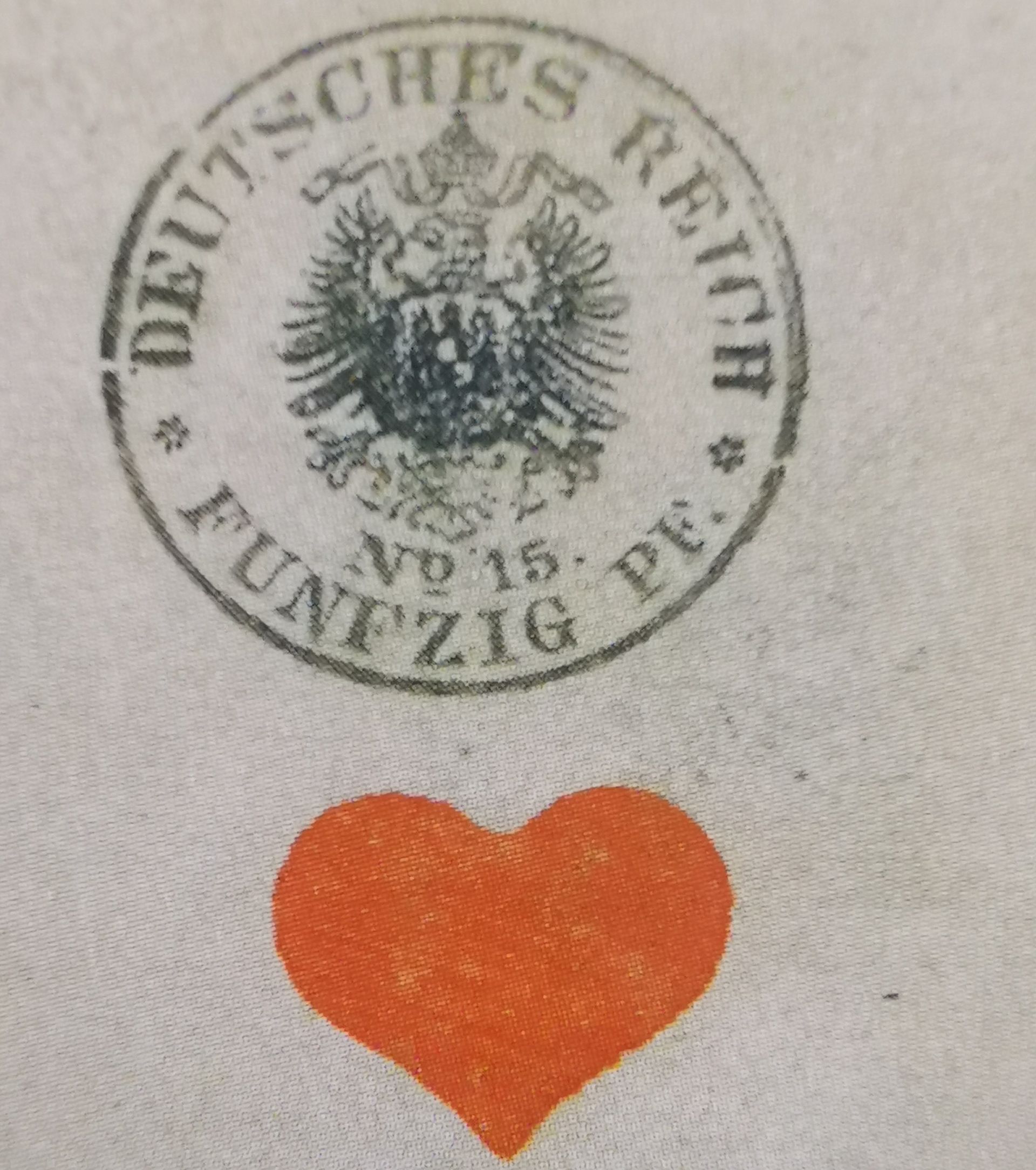 Steuerstempel auf dem Nachdruck