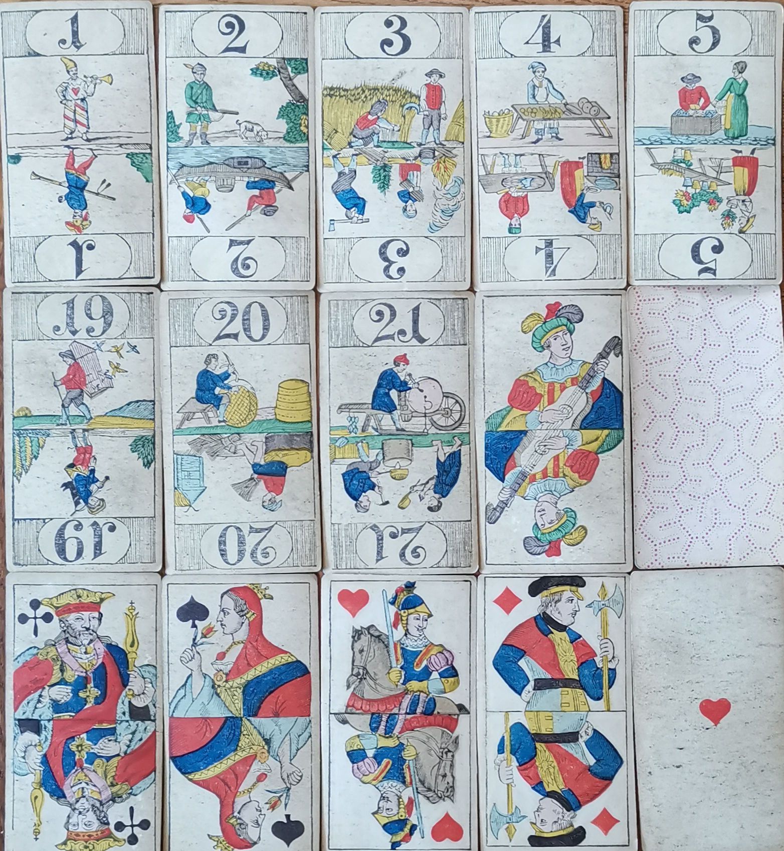 C.L. Wüst Cego alte Spielkarten Berufe Tarok, Tarock Tarot Zünfte