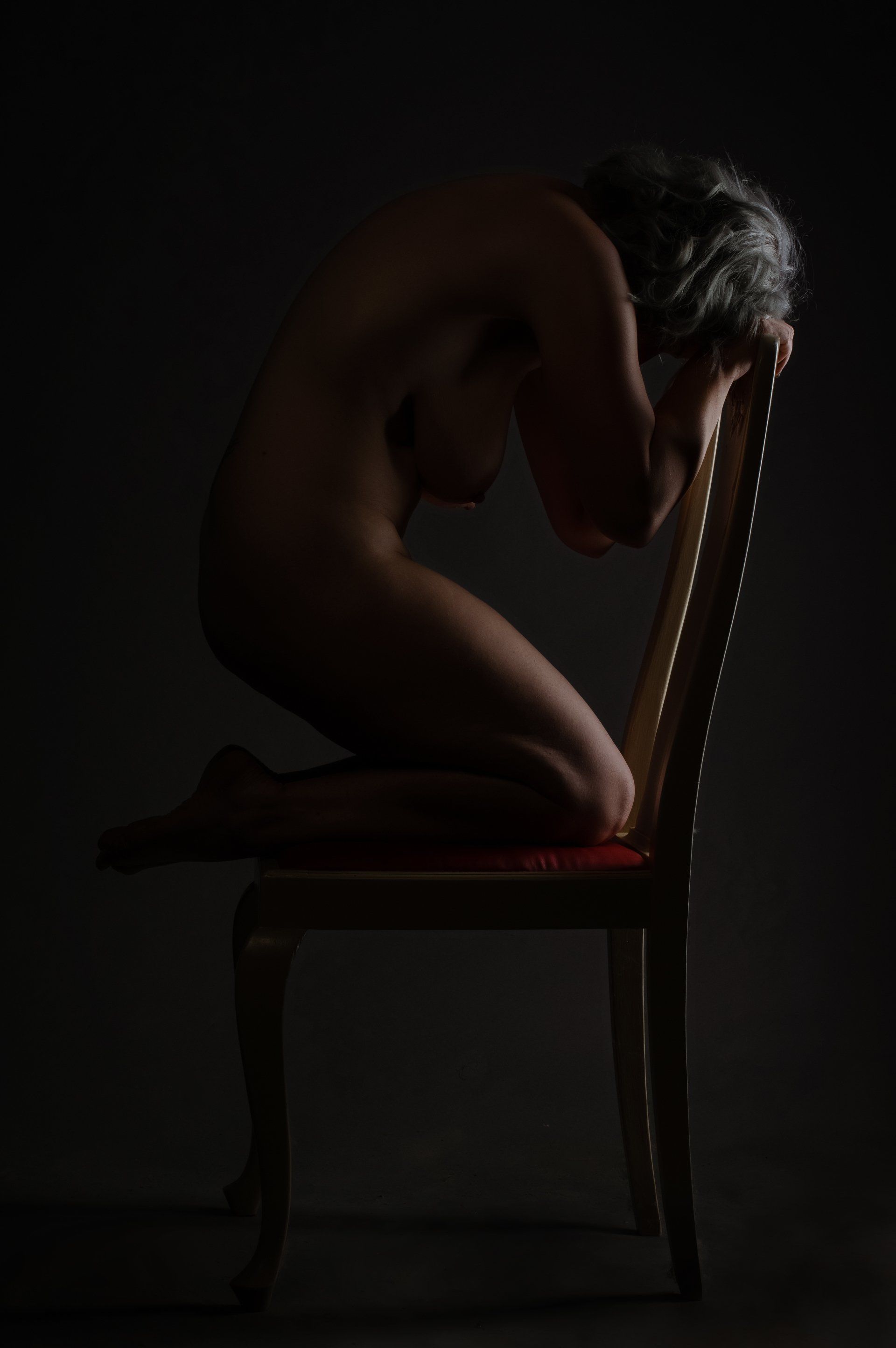 Nude, Art, Darkart, the Art of Dark, Christian Weiner, Chair, Erotik, Kunst, Schwarzwald Akt,