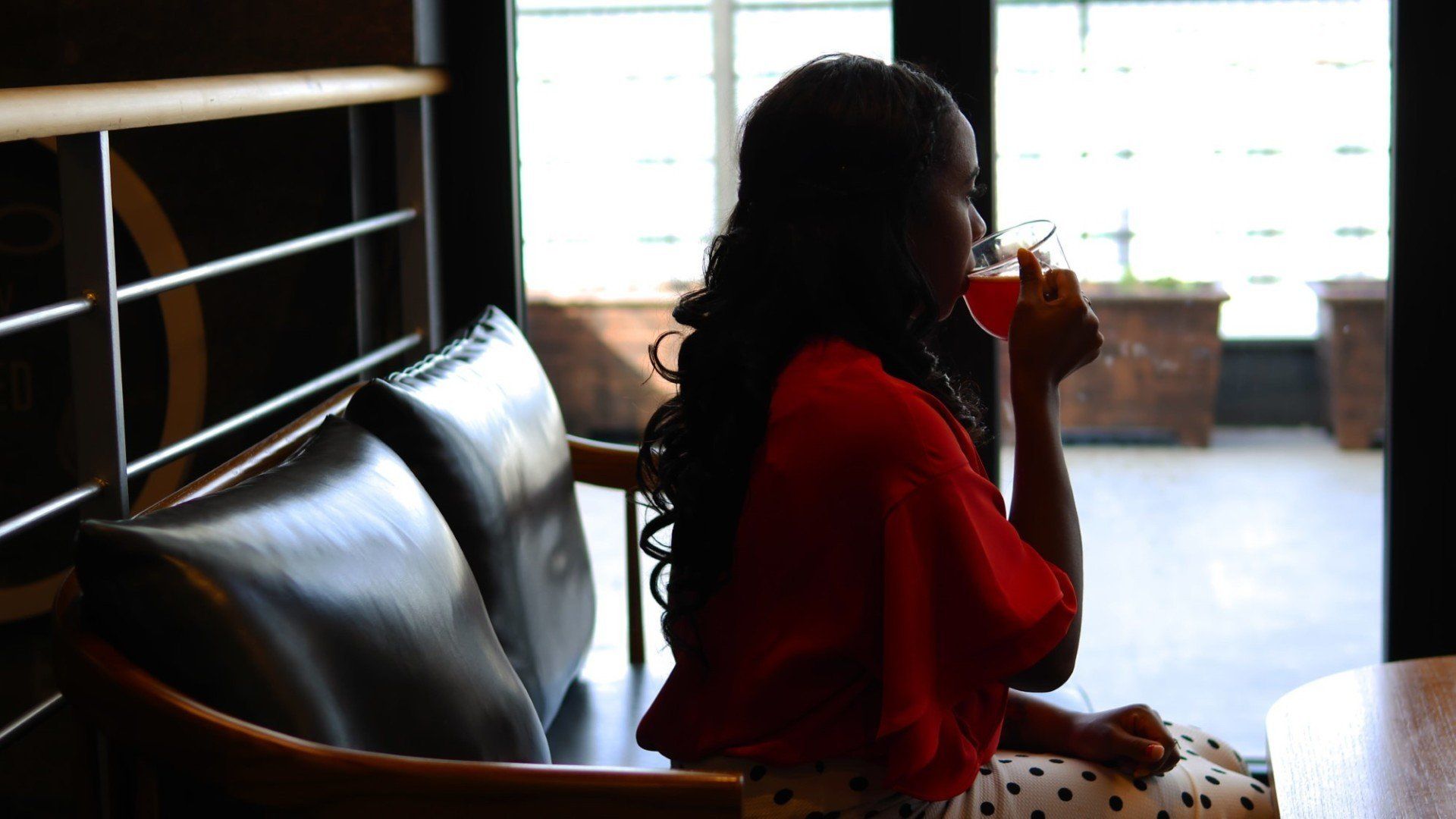 woman drinking tea