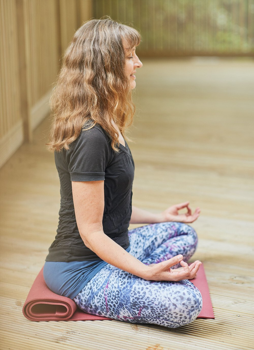Outdoor yoga class at High Dalby House in the centre of Dalby Forest , North York Moors National Park (c) Olivia Brabbs