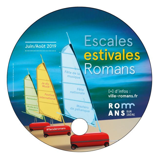 Éventail publicitaire personnalisé en carton 1 pale recyclable - Romans sur Isère