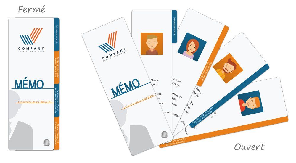 Mémo nuancier incollable carton recyclable personnalisé