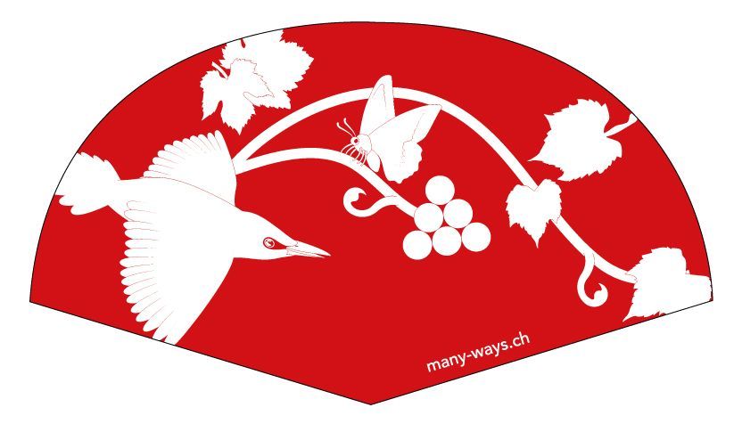 Éventail publicitaire personnalisé en carton 1 pale recyclable - Many-ways