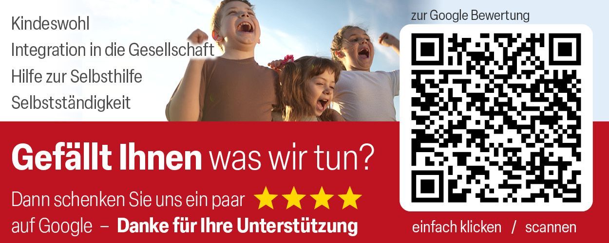 zur Google Bewertung  Dann schenken Sie uns ein paar Sterne
auf Google  –  Danke für Ihre Unterstützung