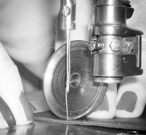 steppen-ein Maßschuh entsteht