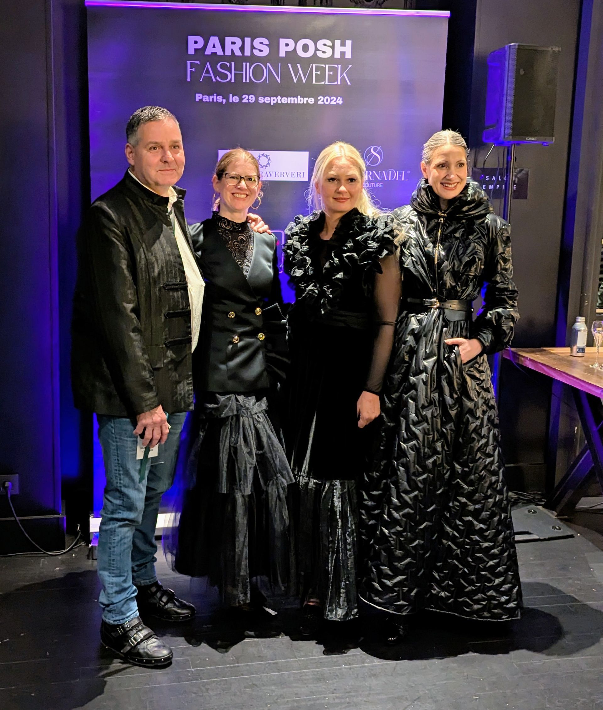 Ralf + Karin Siebert ( Firma Zarini deutsche Schuhmanufaktur), Jona Hoffmann ( Silbernadel Couture), Karin Wadle ( Modelcamp Germany)