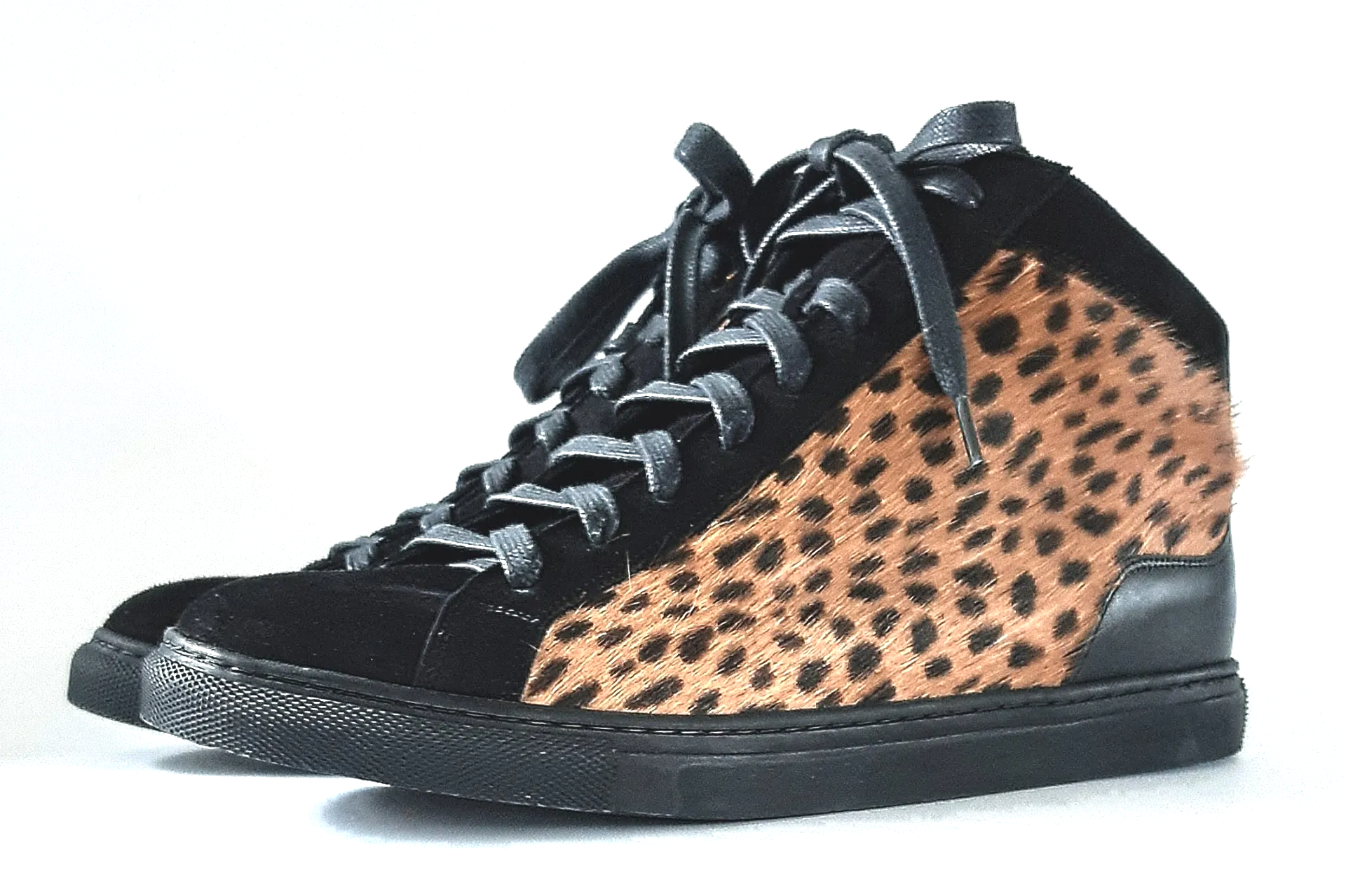 Zarini-High top Sneaker mit Fell
