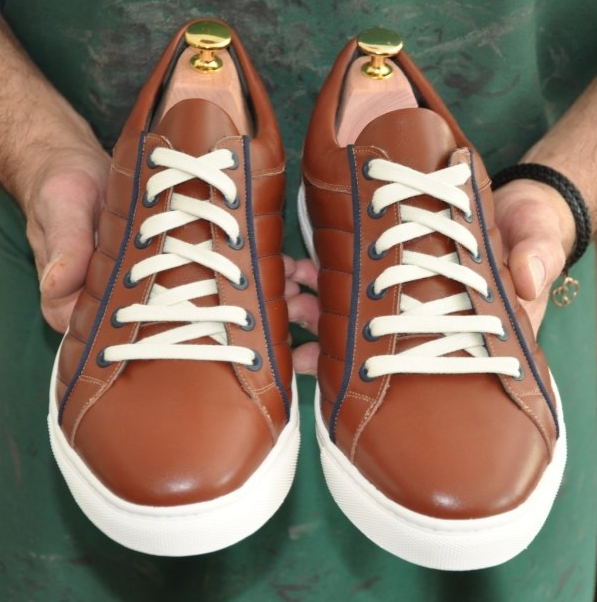 low top Sneaker in cognac von Zarini