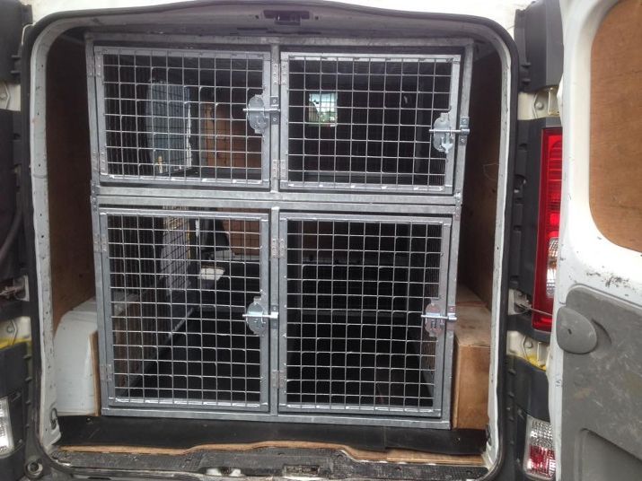 Van dog cages, animal transport cages