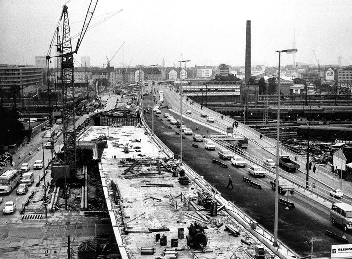 Umbau der Donnersbergerbrücke  1971
