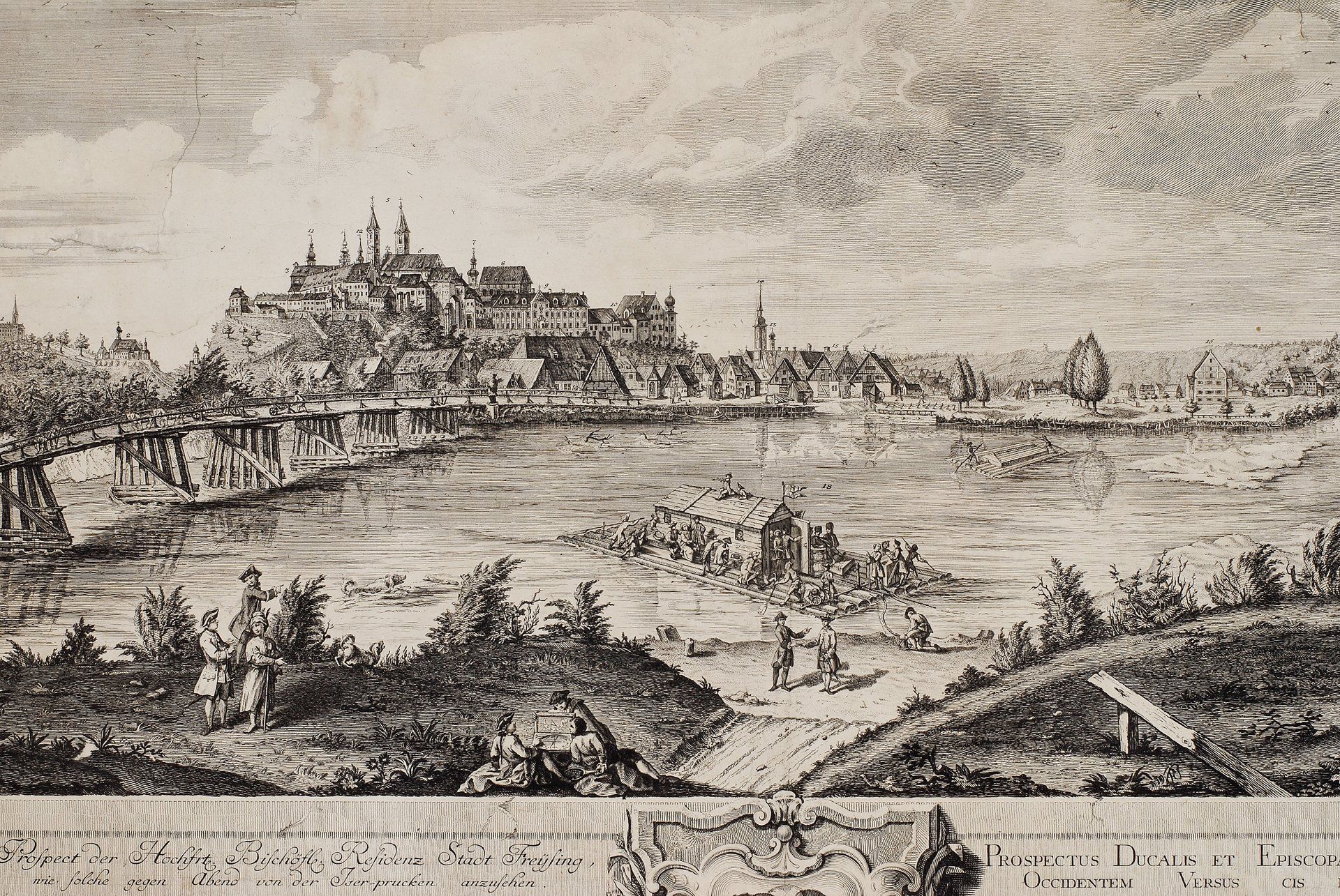 Freising von Süden Johann Baptist Deyrer 1772