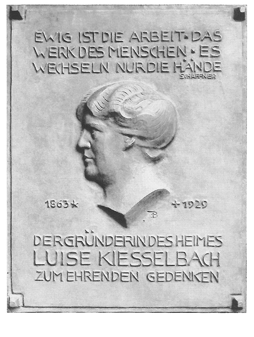 Luise Kiesselbach Luise Kiesselbach, Plakette