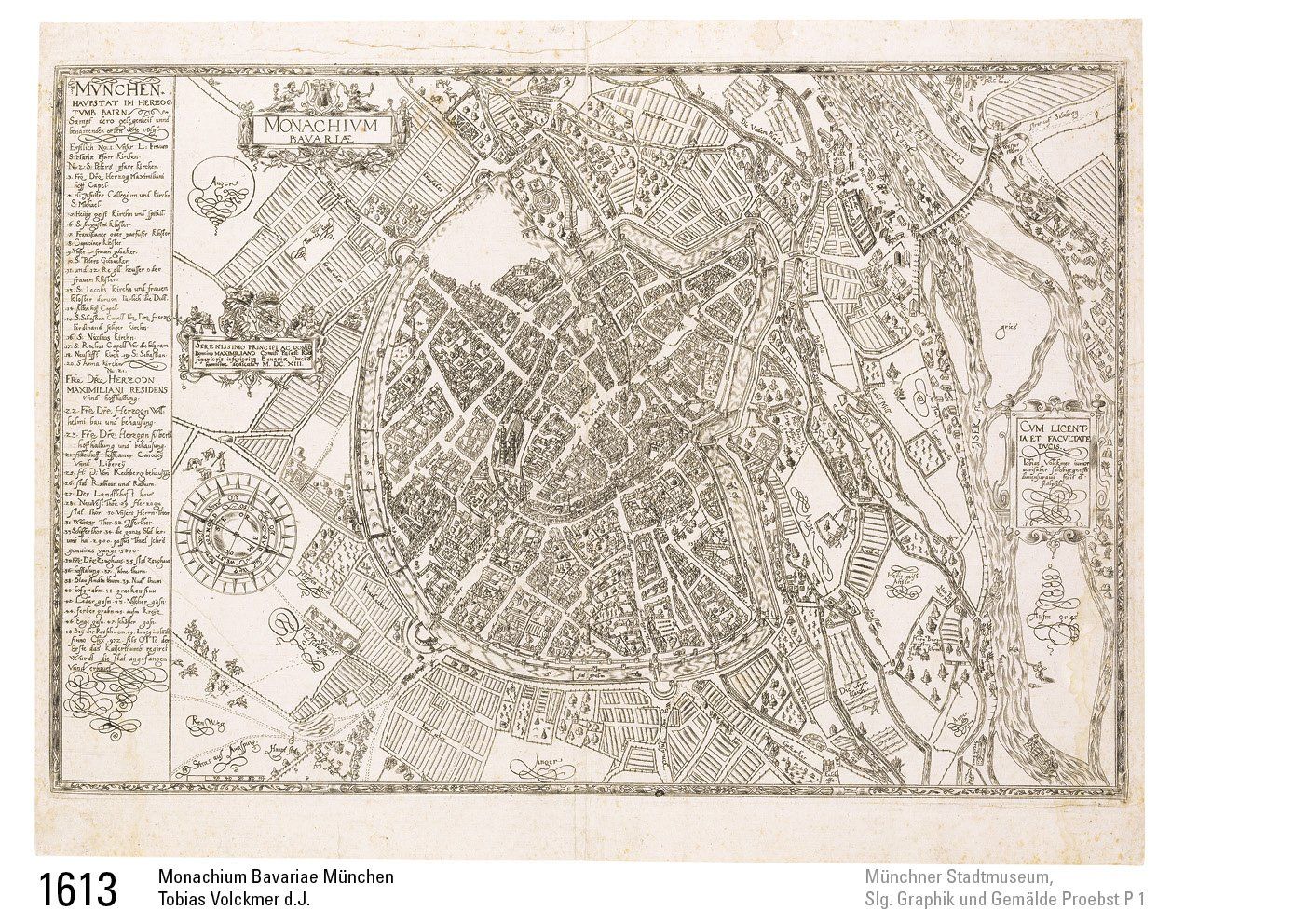 1613 Stadtplan München Tobias Volckmer
