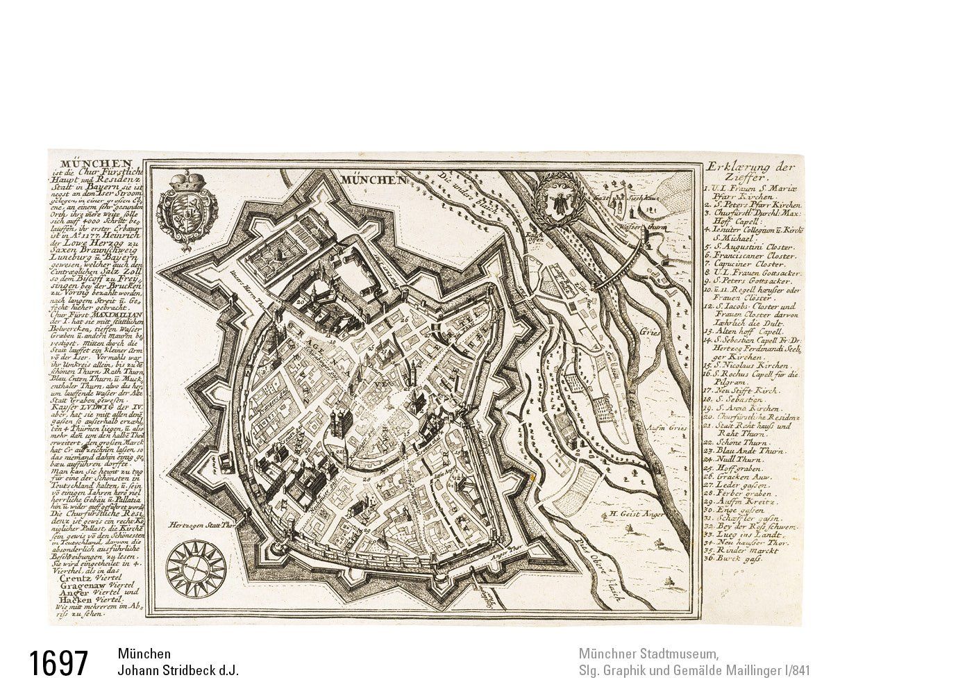 1697 Stadtplan München Stridbeck 1697 Stadtplan München Stridbeck