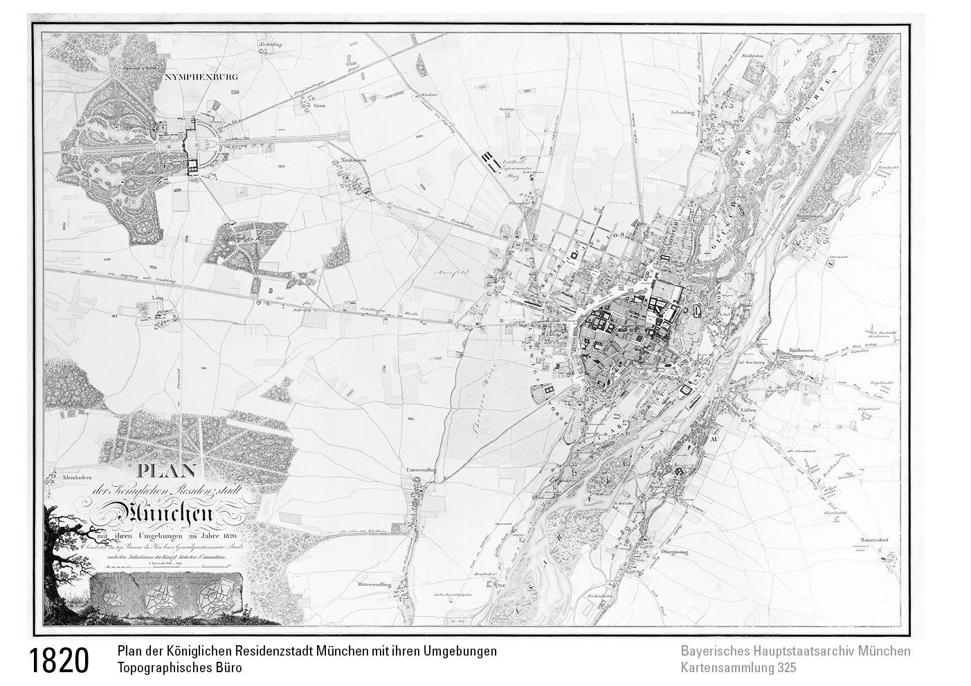 1820 Umgebungsplan München 1820 Umgebungsplan München