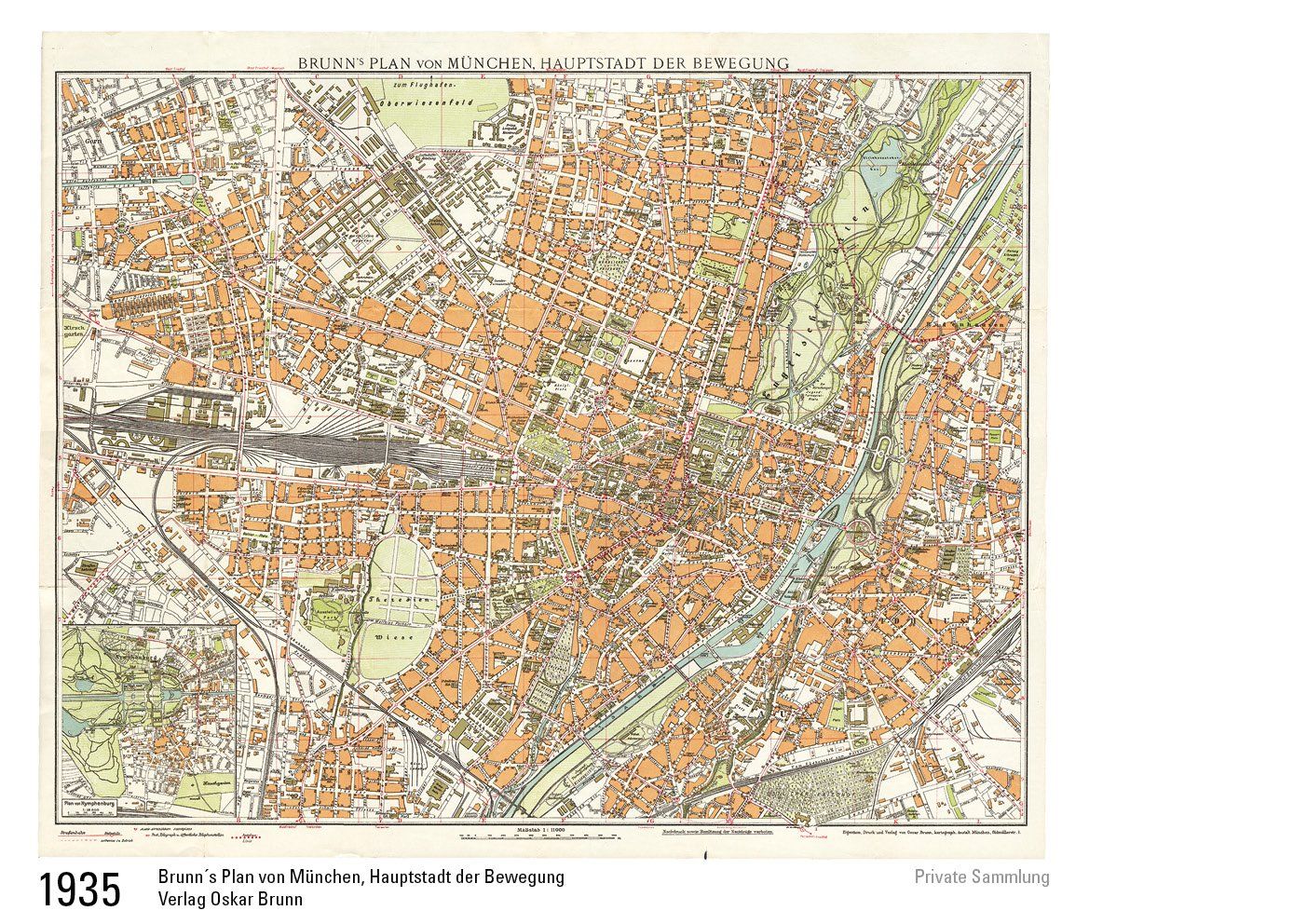 1935 Stadtkarte München Verlag Oskar Brunn 1935 Stadtkarte München Verlag Oskar Brunn