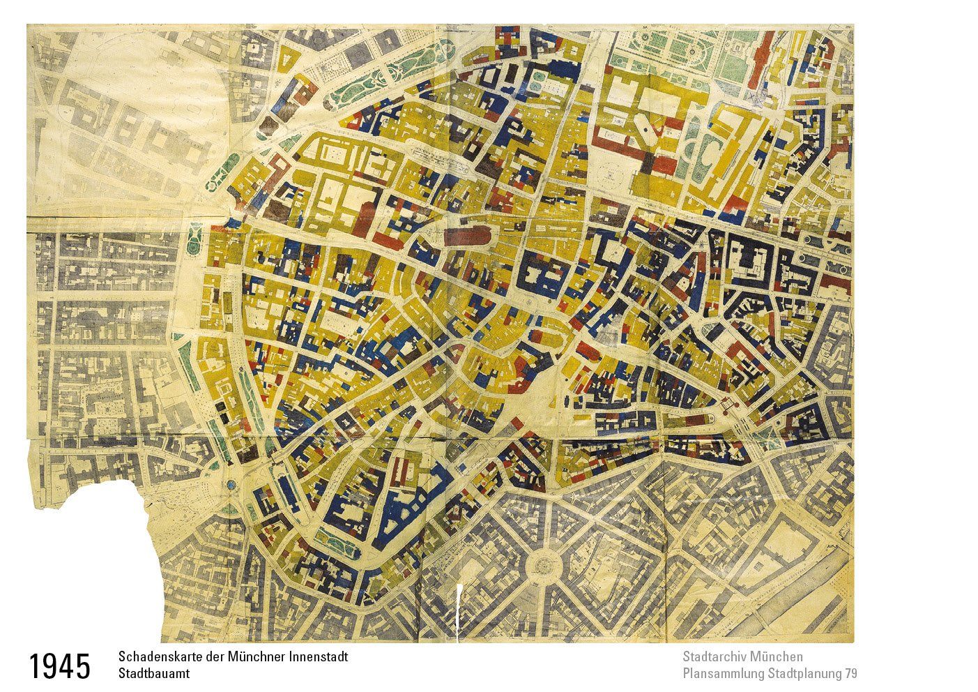 1945 Schadenskarte München 1945 Schadenskarte München