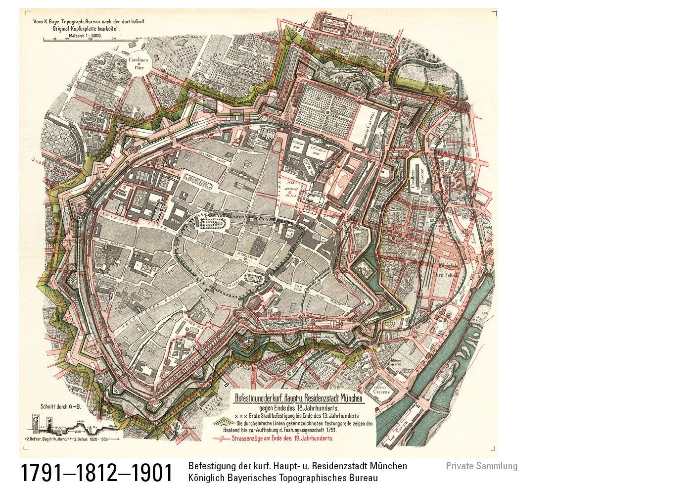 Synoptischer Plan München 1791 1812 1901 Synoptischer Plan München 1791 1812 1901