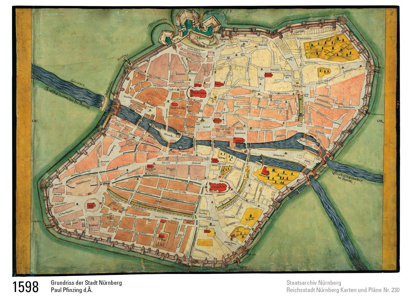 Stadtplan Nürnberg Paul Pfinzing Staatsarchiv Nürnberg Stadtplan Nürnberg