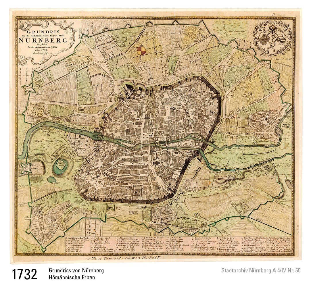 Homann Nürnberg 1732 Stadtarchiv Homann Nürnberg 1732