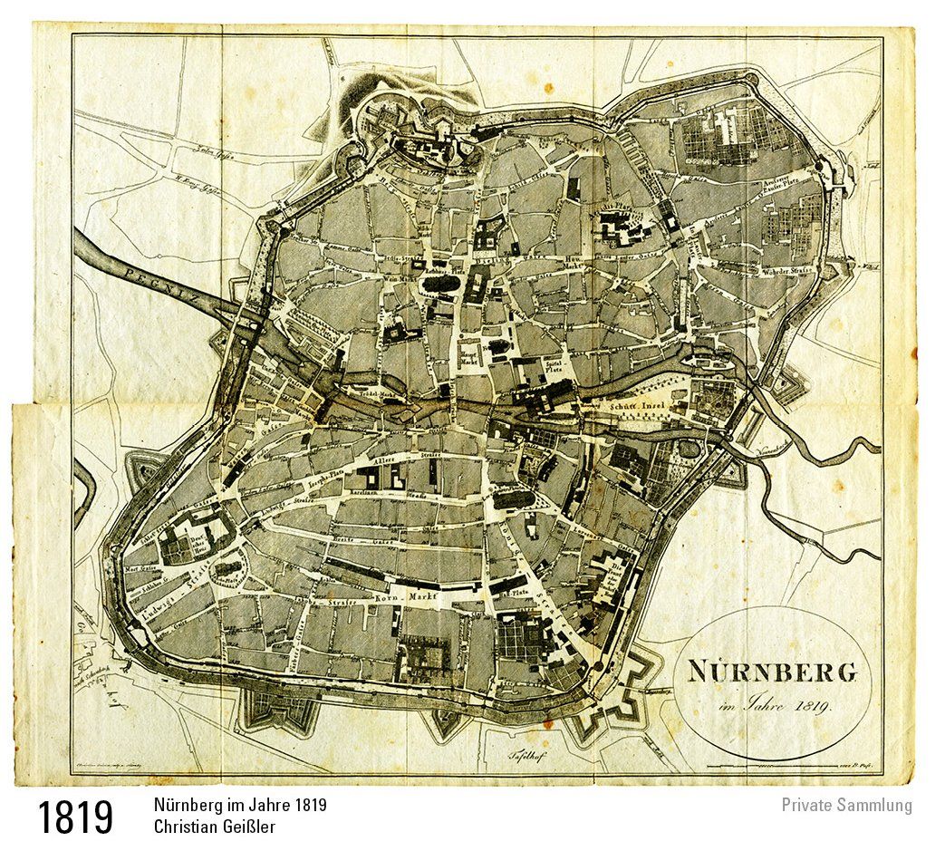 Stadtplan Nürnberg 1819 Stadtplan Nürnberg 1819