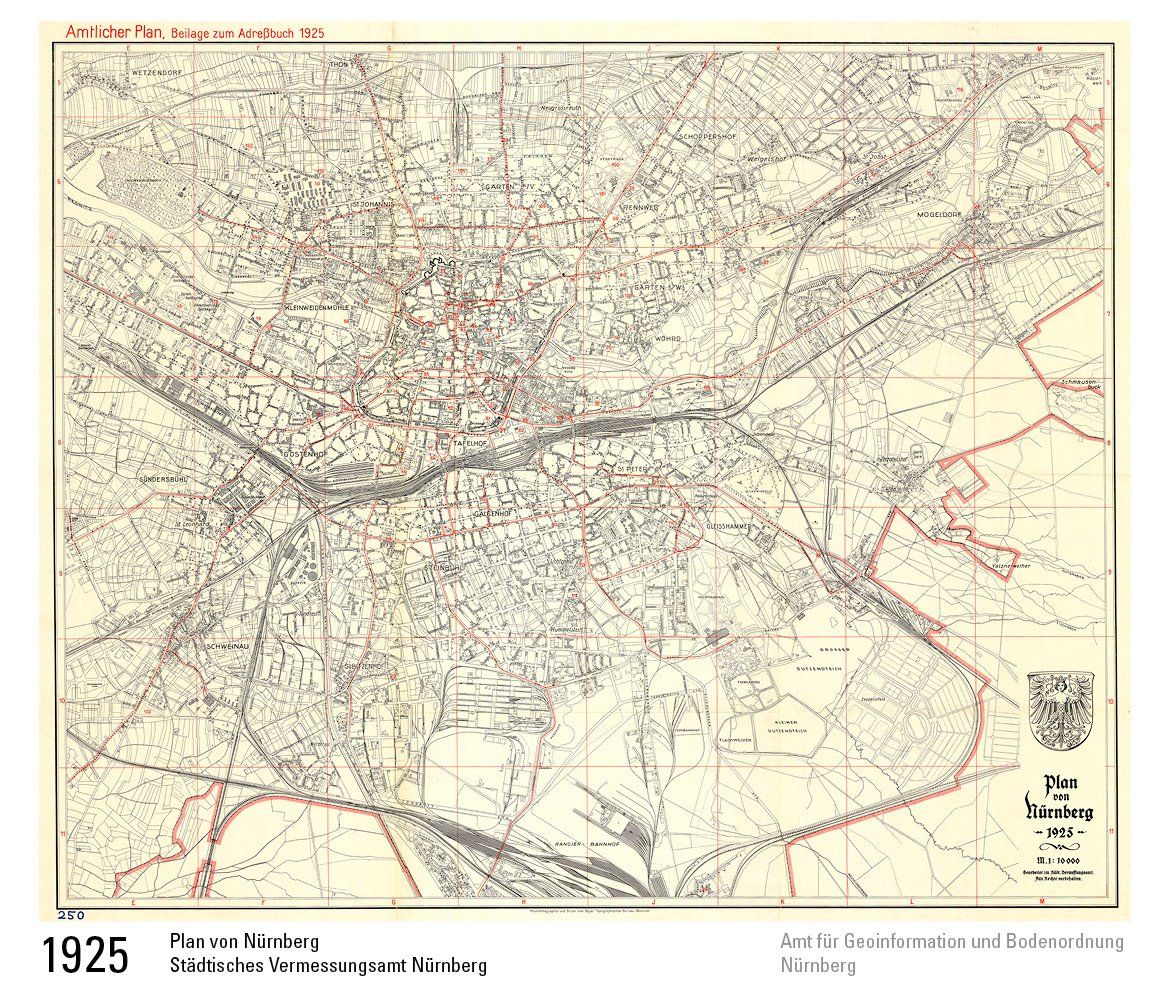 1925 Stadtplan Nürnberg
