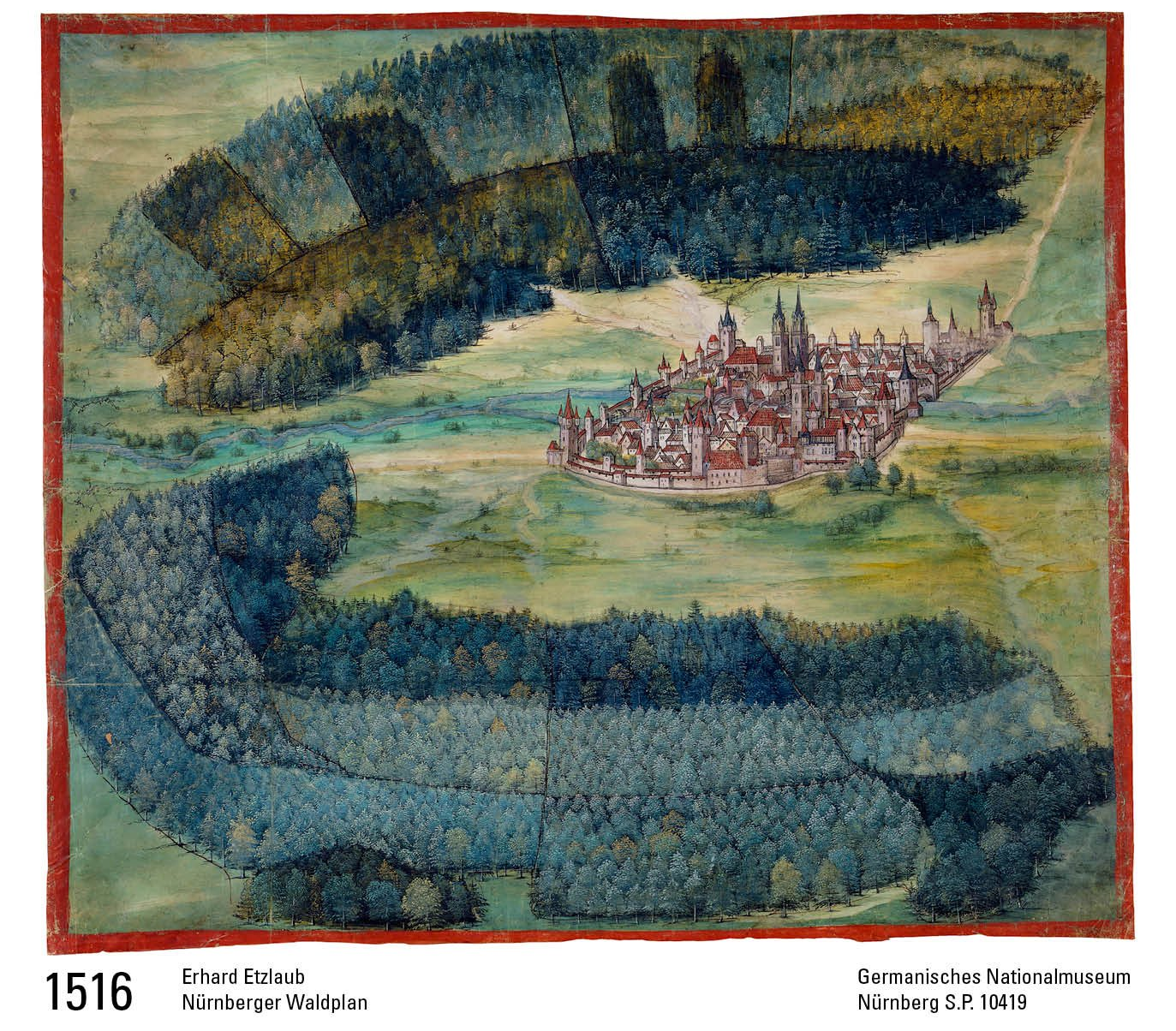 1516 Erhard Etzlaub Nürnberger Waldplan 1516 Erhard Etzlaub Nürnberger Waldplan