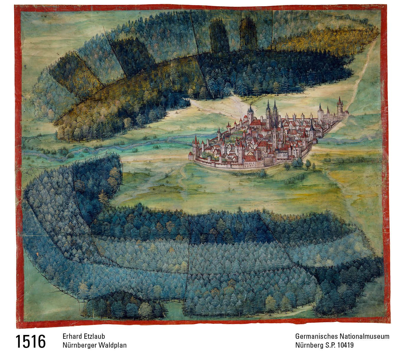 1516 Erhard Etzlaub   Nürnberger Waldplan