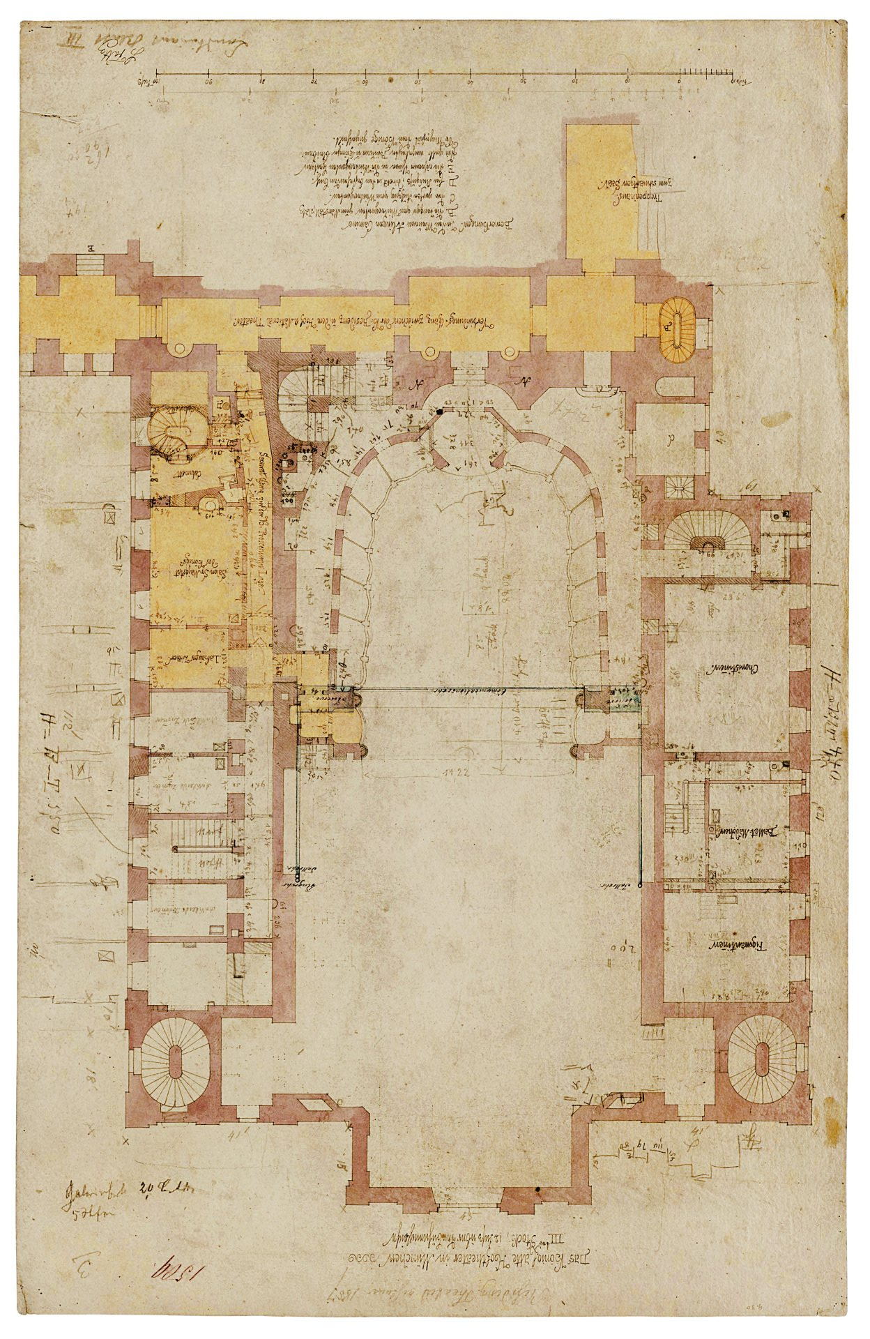 Grundriss Residenztheater 1857 Grundriss Residenztheater 1857