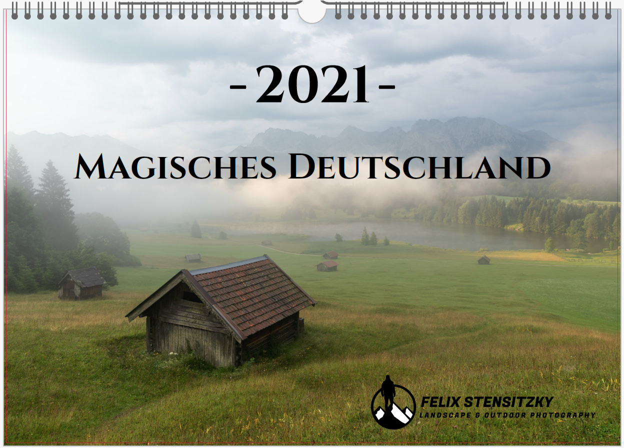 Kalender 2021 mit Landschaftsbildern aus Deutschland