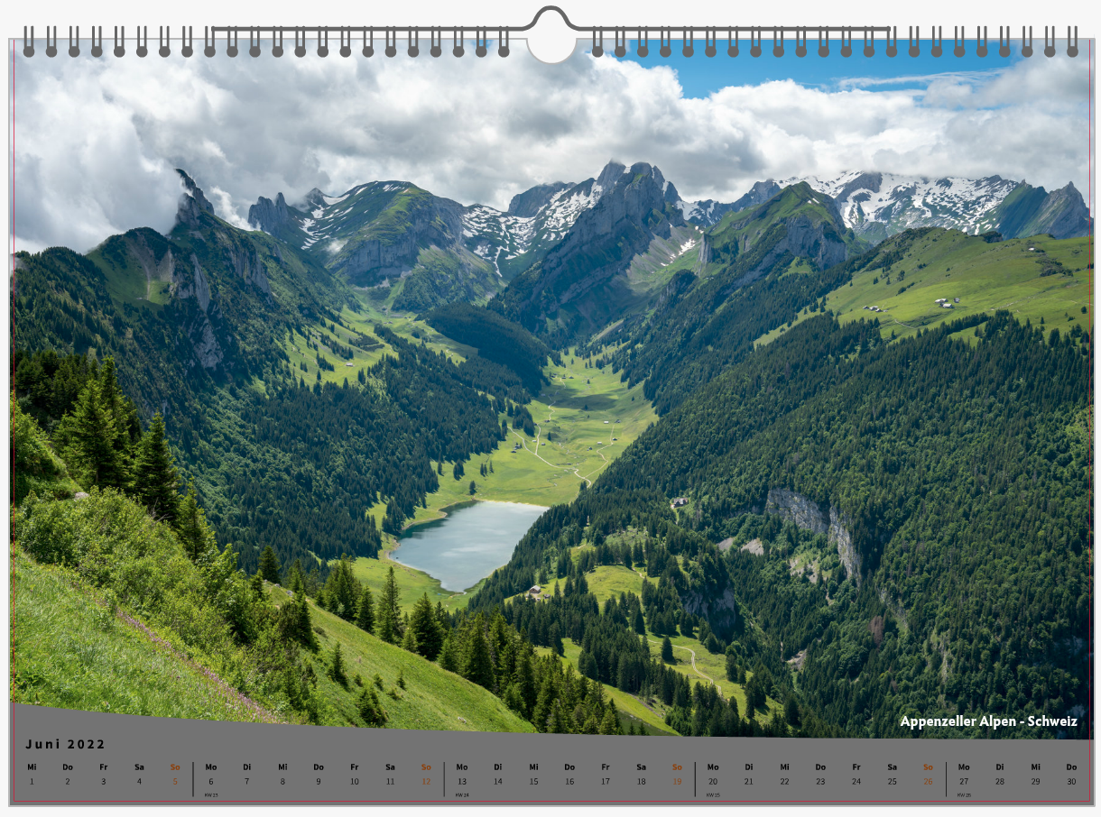 Fotokalender -Juni- Appenzeller Alpen- Die Alpen 2022