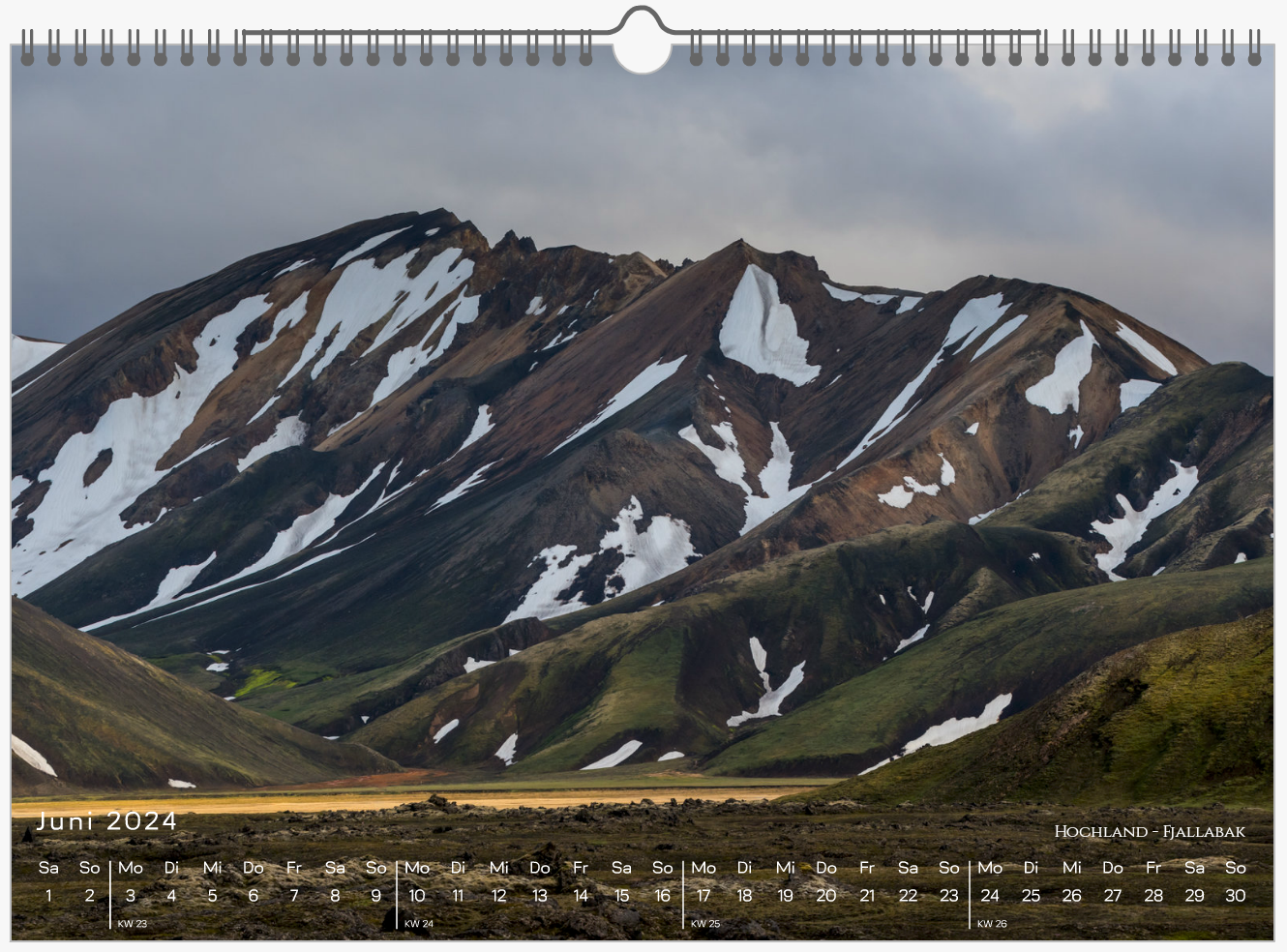 fotokalender Island Juni - Berglandschaft im Hochland