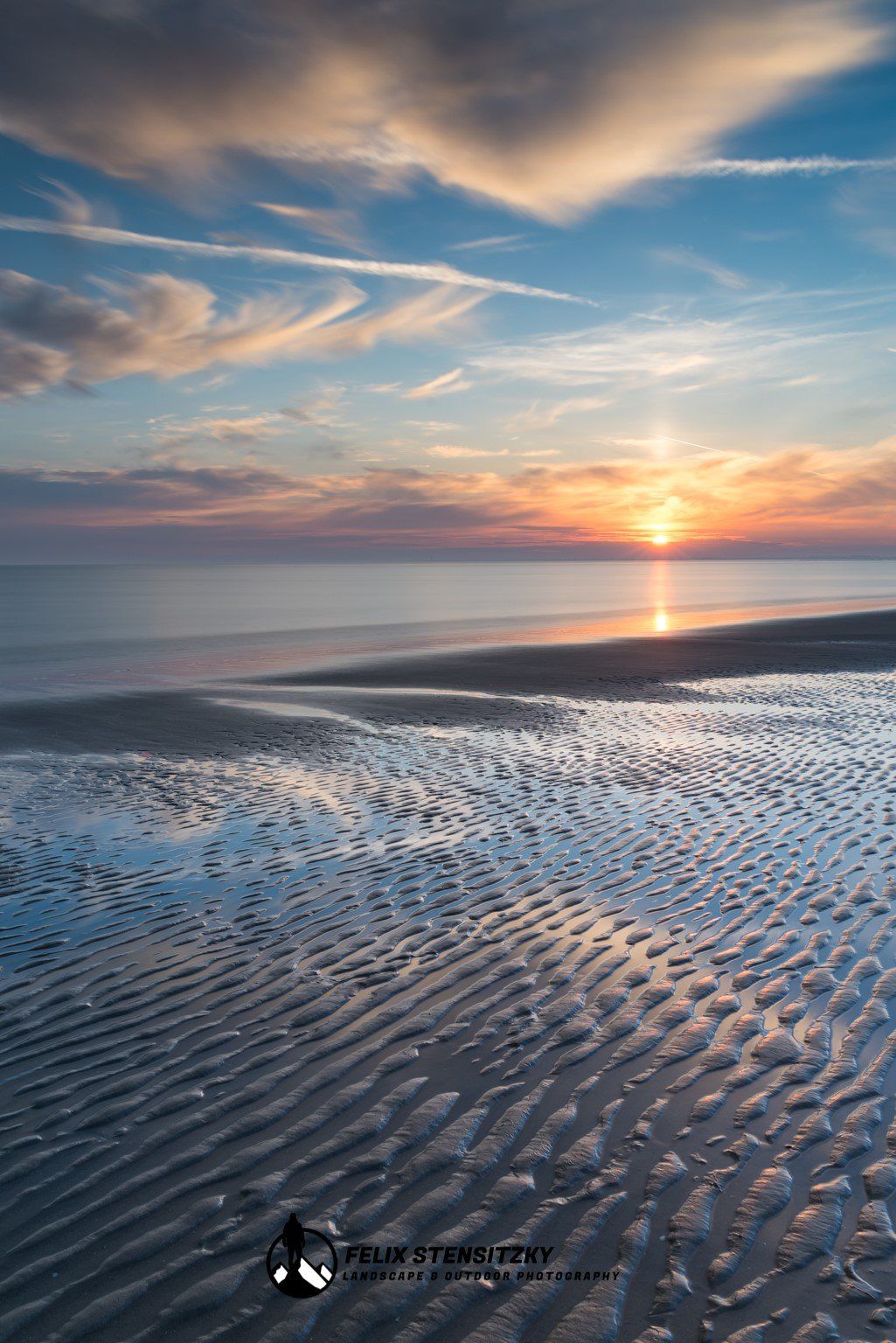 sunset at a beach in netherlands