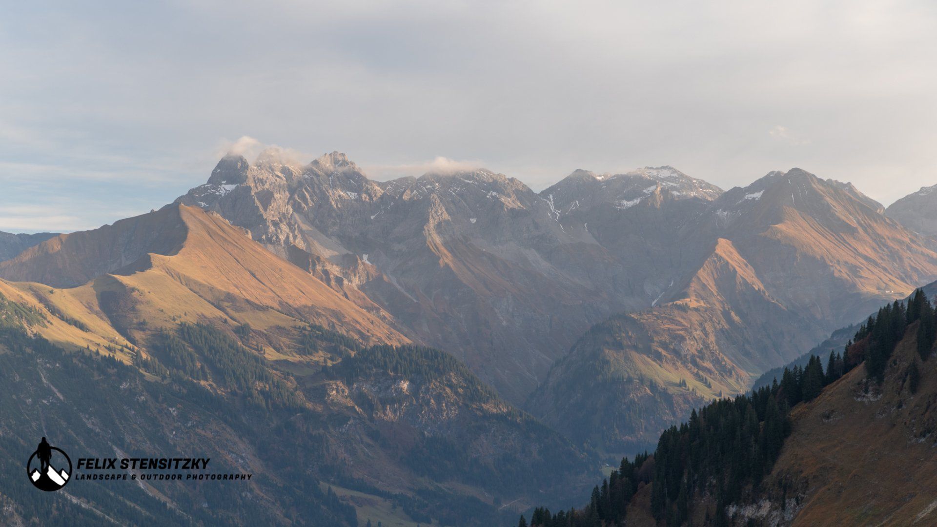 Landschaftsfoto von Bergen im Allgäu beim wandern