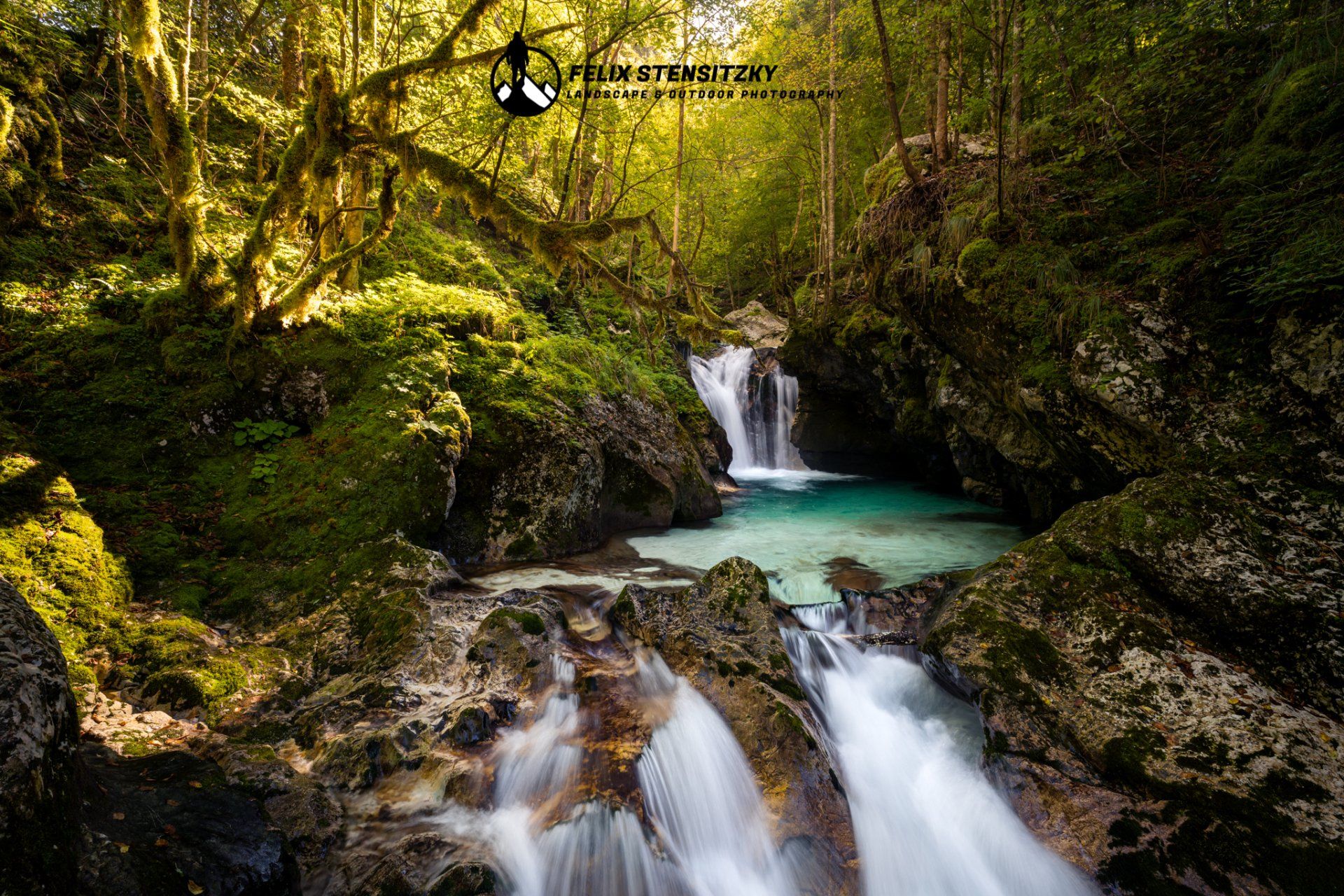waterfall in soca valley slovenia