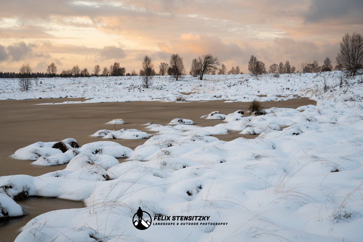 Winterlandschaft im Hohen Venn in Belgien