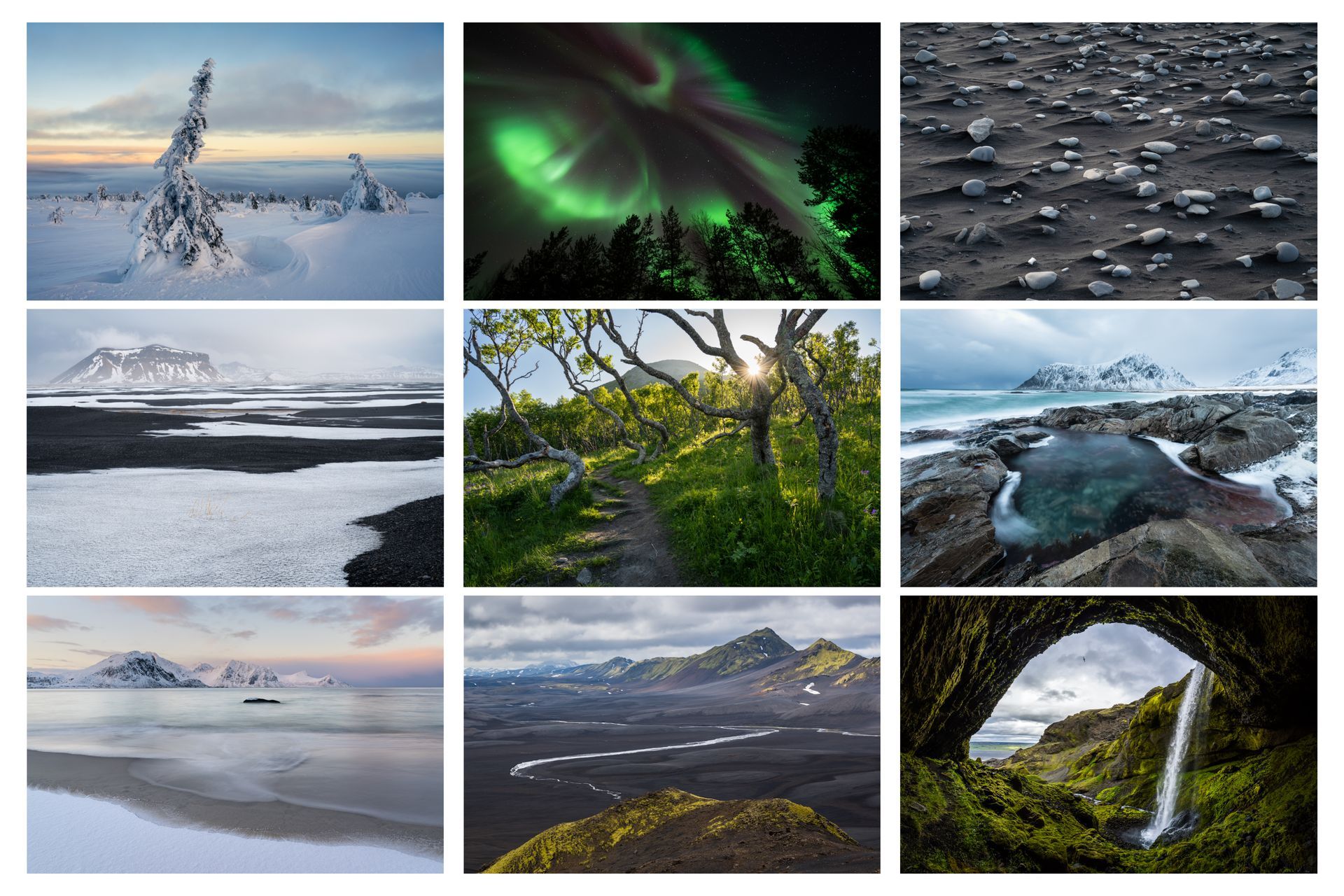 ein abstraktes Naturfoto von schwarzem Sand und Steinen