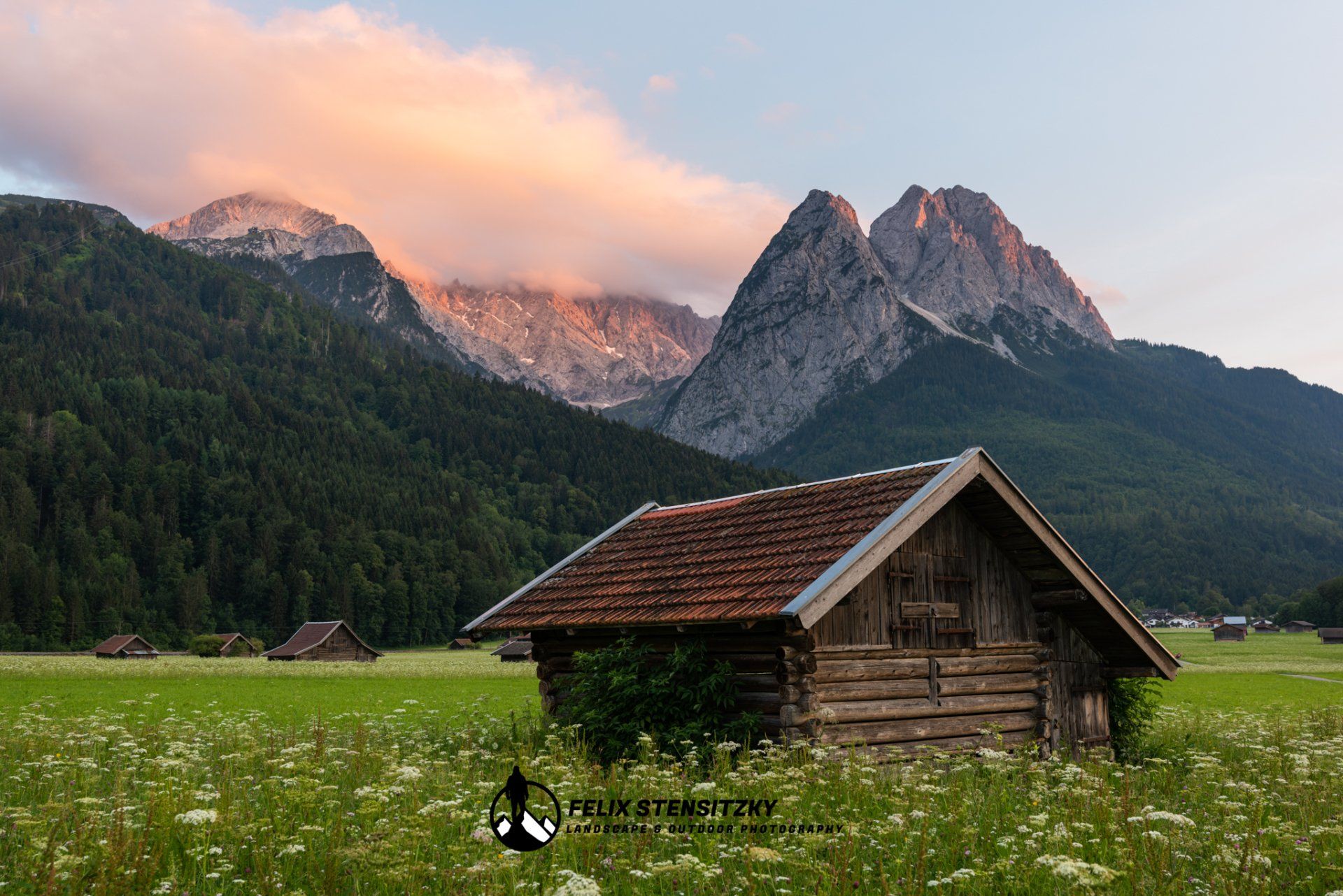 Landscape photo from mountains in the bavarian alps