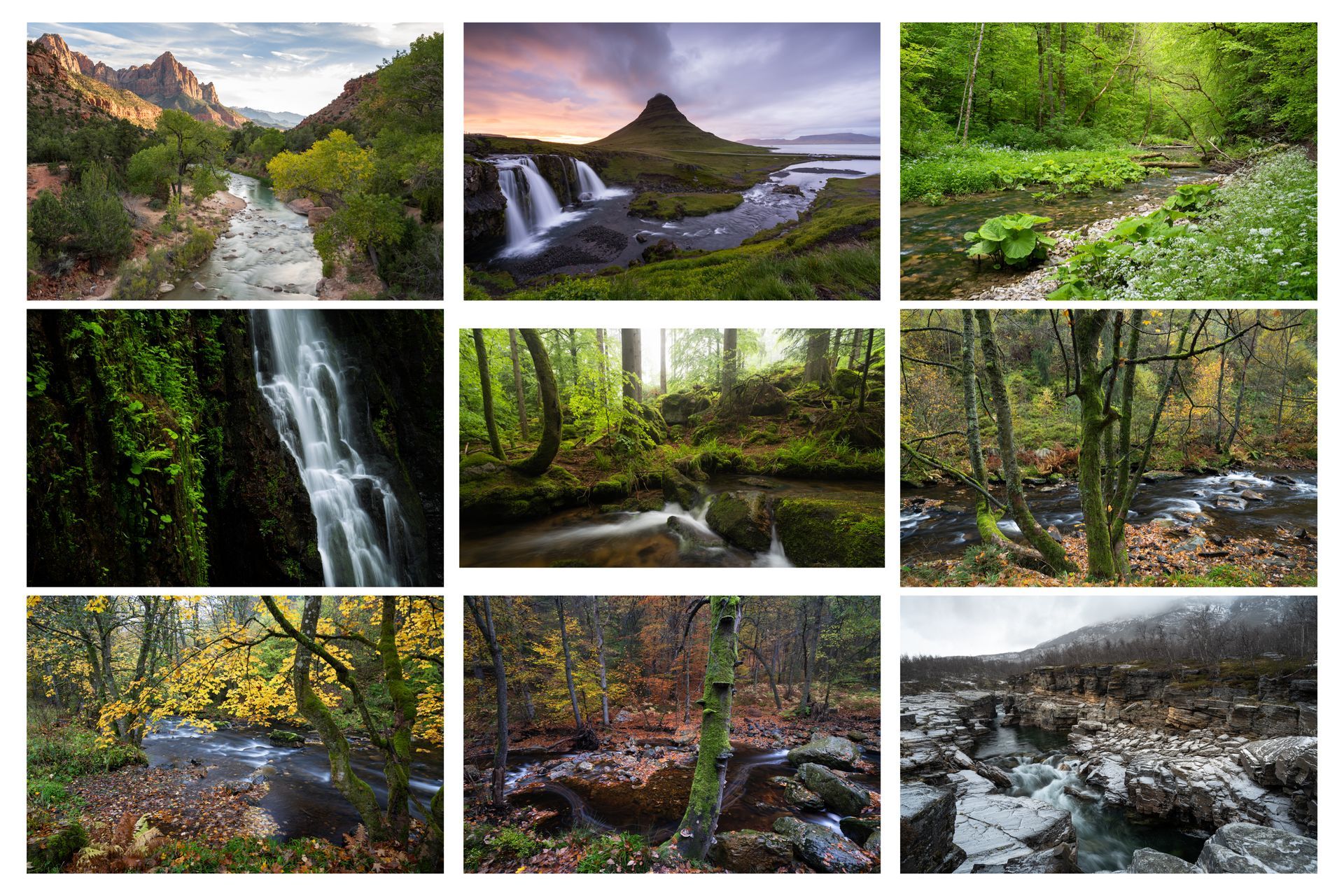 preview picture of the gallery waterfalls and rivers with 3x3 pictures