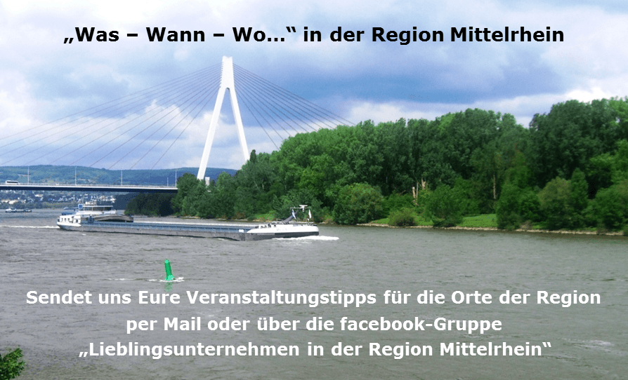 Pro Mittelrhein: Weißenthurm Rheinufer mit Weißenthurmer Werth und Raiffeisenbrücke Neuwied