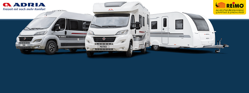 Adria-Reisemobile bei Camper-Zeit Rhein-Mosel GmbH in Koblenz-Metternich, Ihr Partner für Reisemobile, Vans, Caravans und Camping-Zubehör