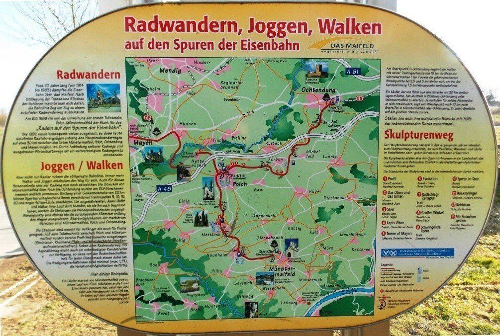 Radwandern, Joggen, Walken im Maifeld Radwandern, Joggen, Walken im Maifeld